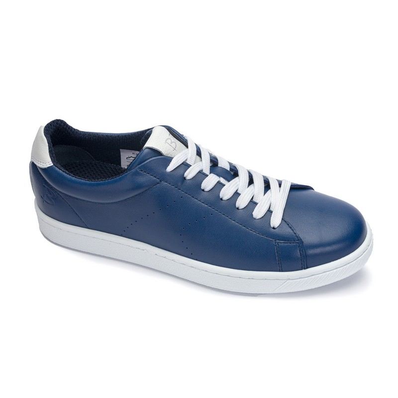 Кеды муж. 950-blue кожа-текстиль синий